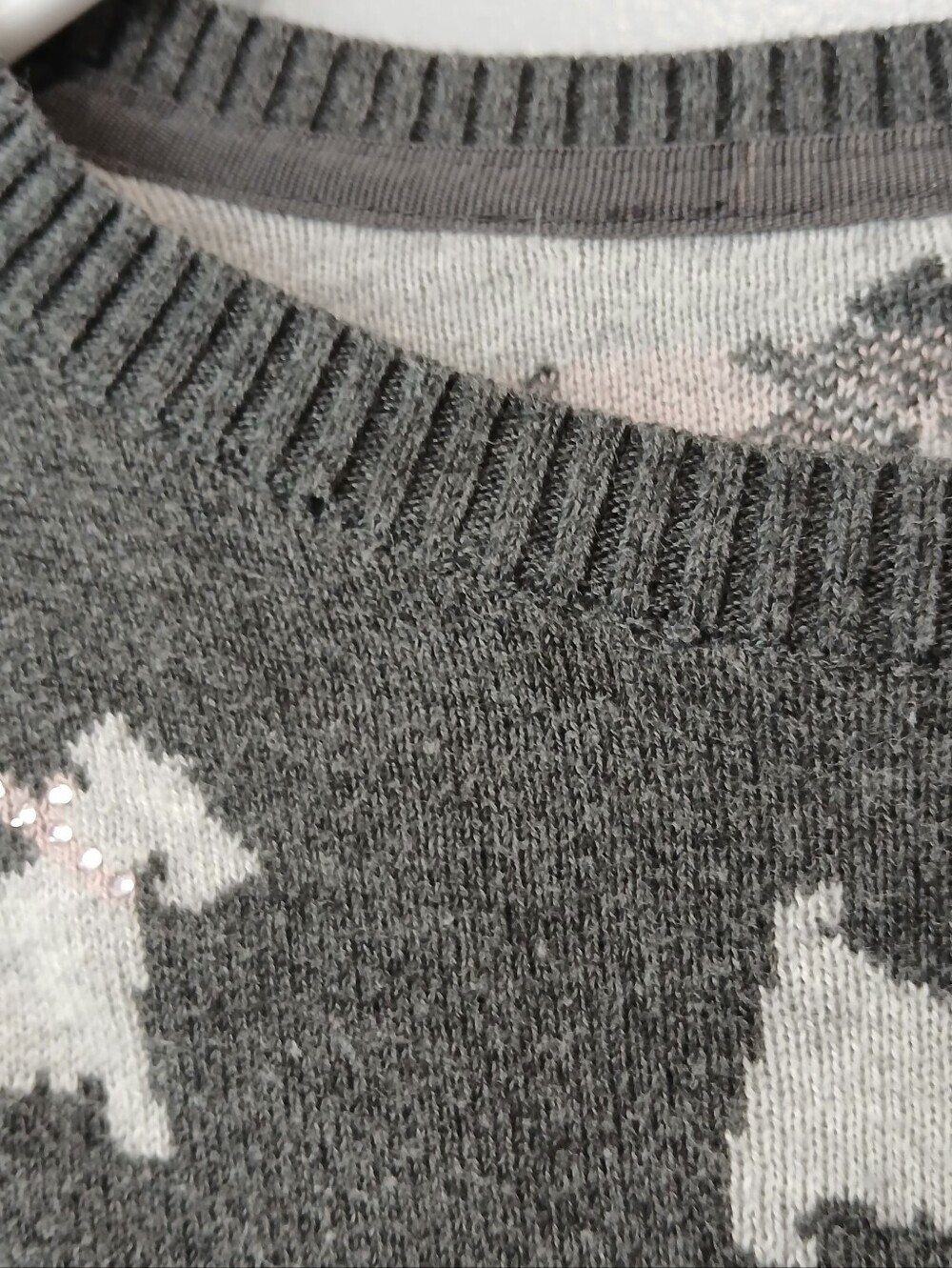 Charter Club Novelty Schnauzer Dog Print Sweater Women's Large - Picture 3 of 8